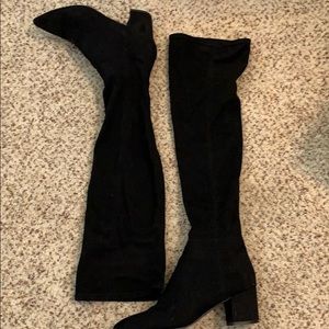 Steve Madden over the knee black boots (suede)